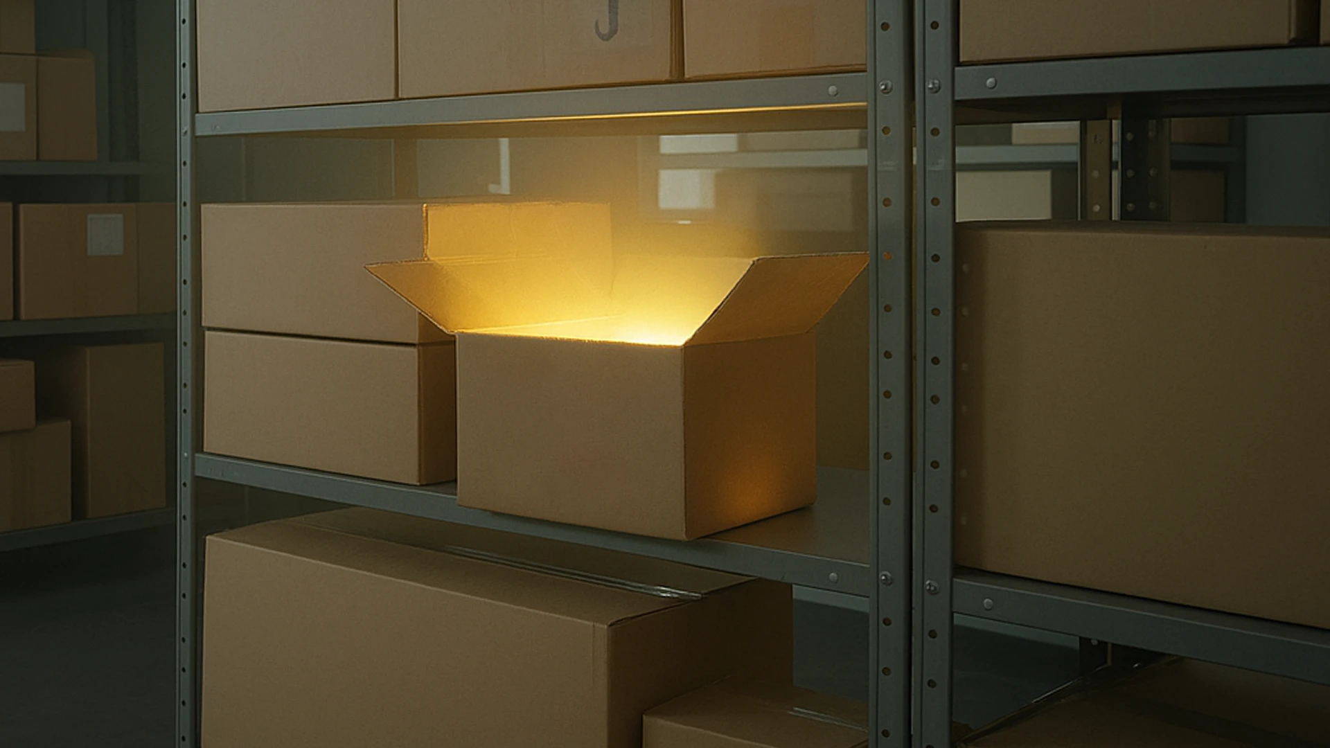 scatola magazzino luminosa